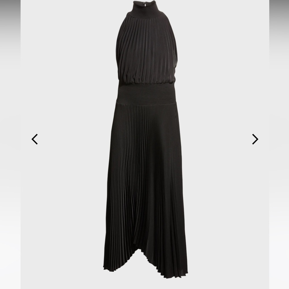 ALC YELLOW Renzo Pleated Halter Dress